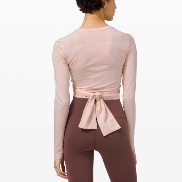 Lululemon Gather and Grow Long Sleeve Shirt Top Dance– Feather Pink Like New Sz6 - Picture 1 of 7